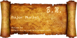 Bajor Muriel névjegykártya